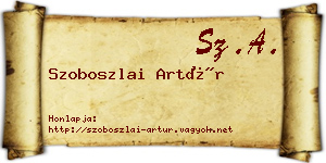 Szoboszlai Artúr névjegykártya